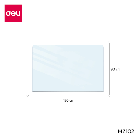 กระดานกระจก ไวท์บอร์ดกระจก Deli MZ102-WH-01 ขนาด 90 x 150 cm_7